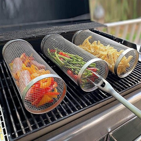 Panier à griller cylindrique | SafeGrill™